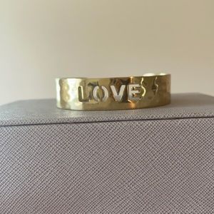 Rustic Cuff Gold Bracelet. EUC